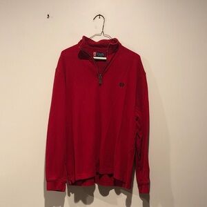 Chaps Men’s Red Quarter Zip Pullover Sweater